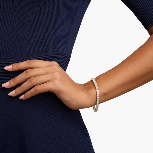 Princess Cut Lab Grown Diamond Tennis Bracelet, Elegant Gold Morden Jewellery